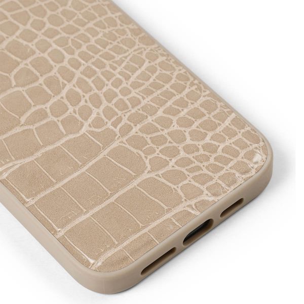 iDeal of Sweden Coque Vegan Leather iPhone 15 Pro Max - Warm Beige Croco