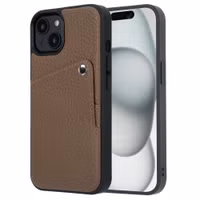 Selencia Coque Riva avec porte-cartes Apple iPhone 15 - Mocha Brown