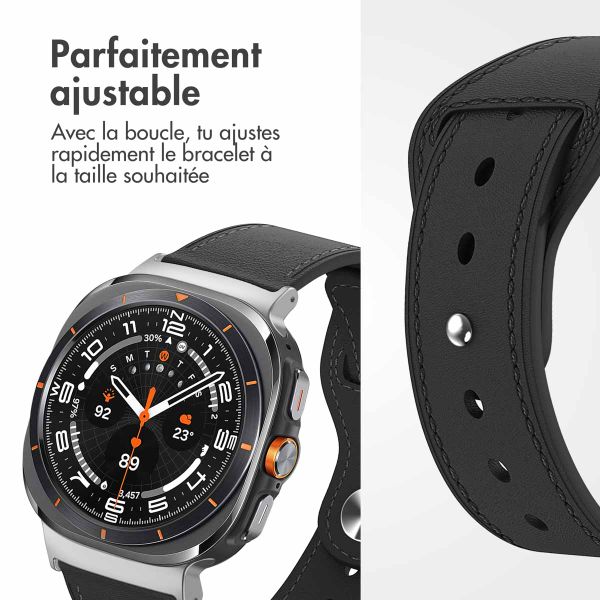 imoshion Bracelet en cuir Samsung Galaxy Watch Ultra (2024/2025) - Noir