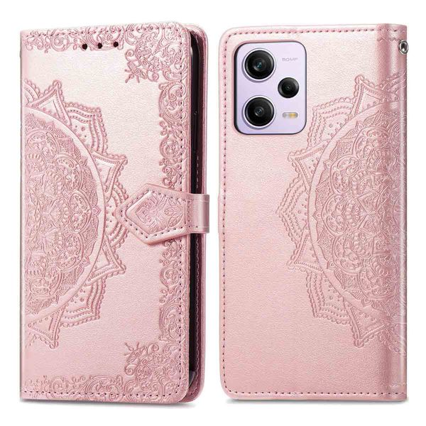 imoshion Etui de téléphone portefeuille Mandala Xiaomi Redmi Note 12 Pro Plus - Rose Dorée