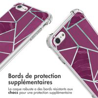 imoshion Coque Design avec cordon iPhone SE (2022 / 2020) / 8 / 7 - Bordeaux Graphic