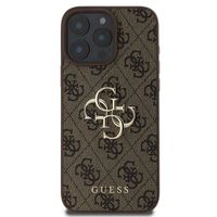 Guess Coque 4G Metal Logo iPhone 16 Pro - Brun