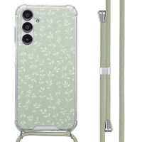 imoshion Coque Design avec cordon Samsung Galaxy A16 - Smoke Green Flowers