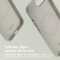 Accezz Coque arrière en cuir avec MagSafe Apple iPhone 16e - Light Grey