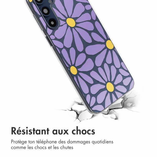 imoshion Coque design pour Samsung Galaxy A16 - Tropical Violet Flowers Connect