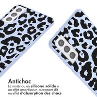 imoshion Coque design en silicone avec cordon Samsung Galaxy S21 - Animal Lila