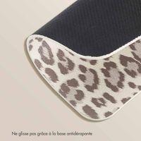 Selencia Sabi Tapis de Souris en Similicuir imprimé panthère - 20 x 24 cm - Soft Ivory