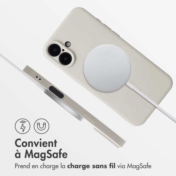 imoshion Coque Couleur avec MagSafe Apple iPhone 16 - Beige
