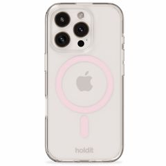 Holdit Coque MagSafe Apple iPhone 16 - Transparent / Pink