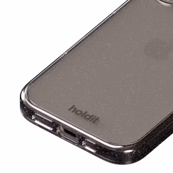 Holdit Coque Pailletée Apple iPhone 16 - Noir