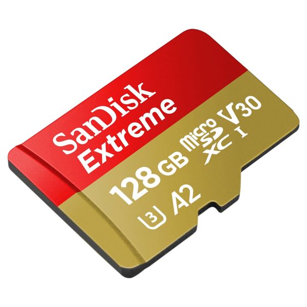 SanDisk microSD Extreme - 128GB - Inclus RescuePro Deluxe - UHS-I/U3/Full HD/4K UHD