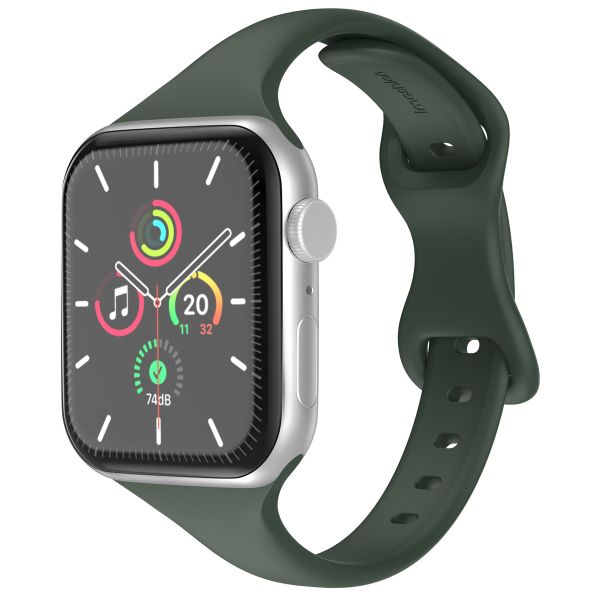 imoshion Bracelet en silicone fin Apple Watch Series 1-10 / SE / Ultra (2) (44/45/46/49 mm) - Vert Olive