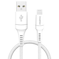 imoshion ﻿Câble Lightning vers USB - Non MFi - Textile tressé - 1,5 mètre - Blanc