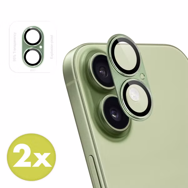 imoshion Protection Caméra en verre trempé 2 Pack Apple Apple iPhone 17 - Sage Green