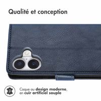 imoshion Étui de télephone portefeuille Apple iPhone 16 - Bleu foncé