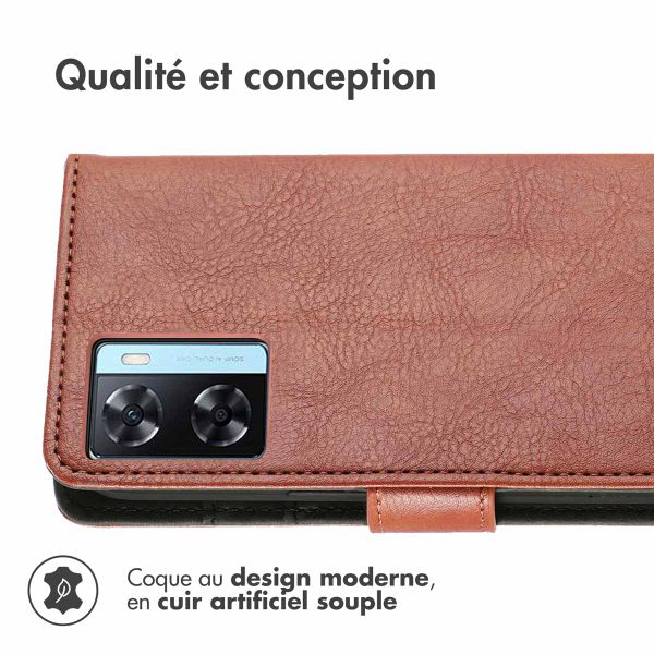 imoshion Étui de téléphone portefeuille Luxe Oppo A57(s) - Brun