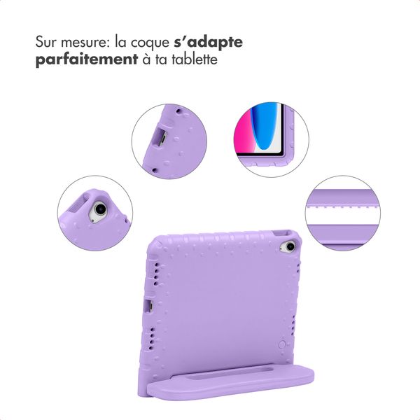 imoshion Coque kidsproof avec poignée Apple iPad 11 (2025) 11 pouces A16 / iPad 10 (2022) 10.9 pouces - Lila