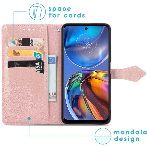 imoshion Etui de télephone Mandala Motorola Moto E32 / E32s - Rose Doré