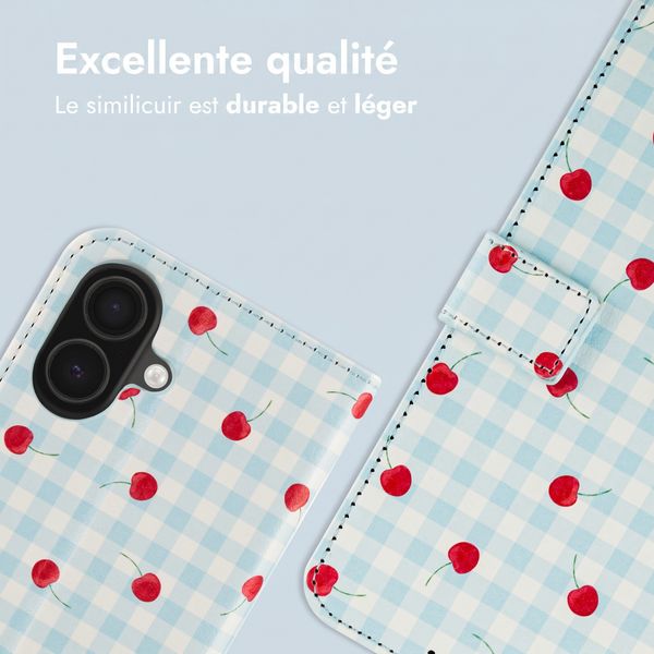imoshion Étui de télephone portefeuille Design Apple iPhone 17 - Cherry Check