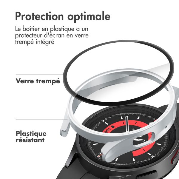 imoshion Coque rigide à couverture complète Samsung Galaxy Watch 5 - 44 mm - Argent