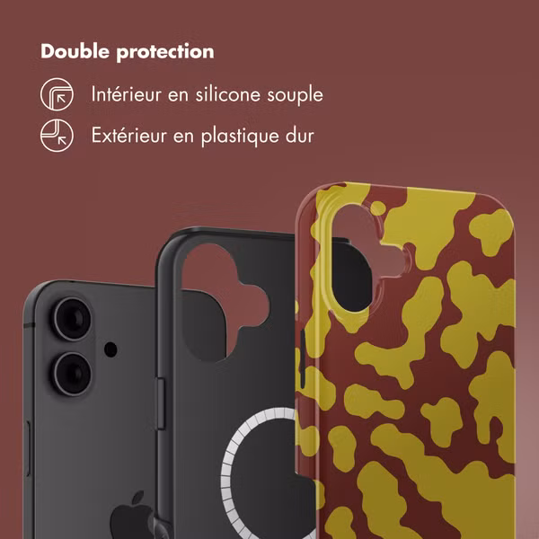 Selencia Coque arrière Vivid avec MagSafe Apple iPhone 16 - Moo'd Olive Dust