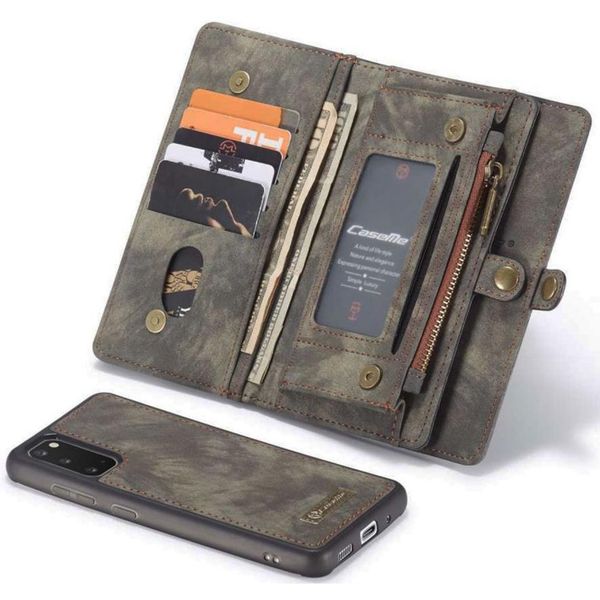 CaseMe Etui de téléphone de luxe en cuir 2 en 1 Samsung Galaxy S20