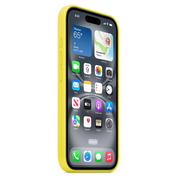 Apple Coque en silicone MagSafe Apple iPhone 16 - Star Fruit