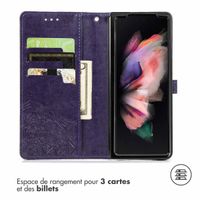 imoshion Etui de téléphone portefeuille Mandala Samsung Galaxy Z Fold 5 - Violet