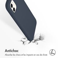 Accezz Coque Liquid Silicone Apple iPhone 11 - Bleu foncé
