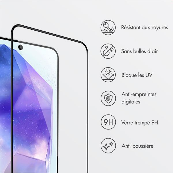 Accezz Protecteur d’écran en verre trempé + Applicateur Samsung Galaxy A55