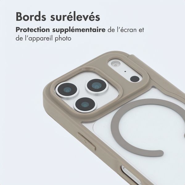 imoshion Bookcase transparente avec MagSafe Apple iPhone 17 Pro - Beige