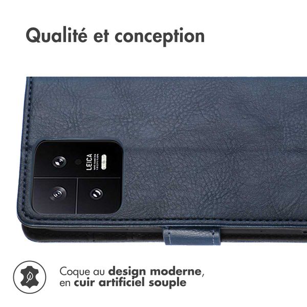 imoshion Étui de téléphone portefeuille Luxe Xiaomi 13 Pro - Bleu foncé