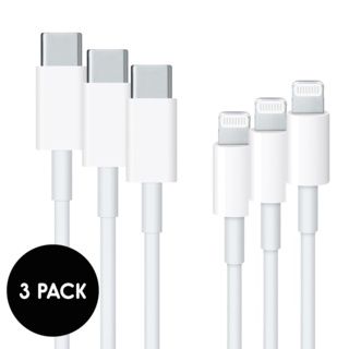 Apple 3 x Câble Lightning Original vers câble USB-C iPhone SE - 1 mètre - Blanc