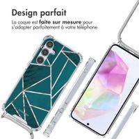 imoshion Coque Design avec cordon Samsung Galaxy A35 - Petrol Green Graphic