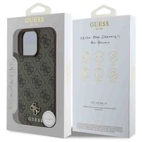 Guess Coque 4G Metal Logo MagSafe Apple iPhone 16 Pro Max - Marron