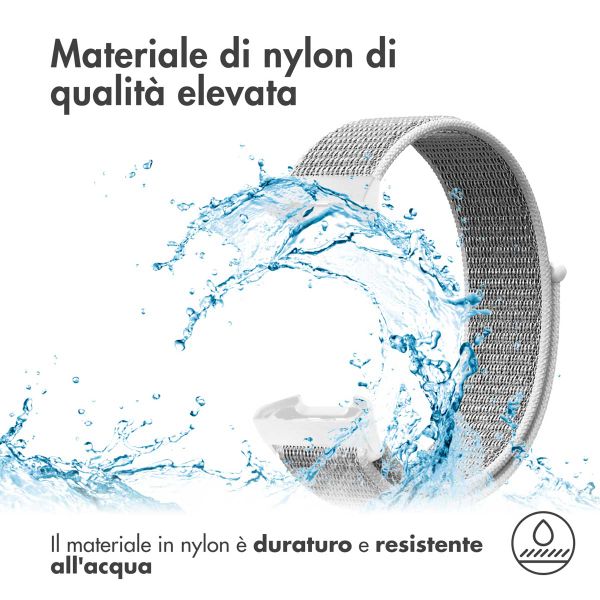 imoshion Bracelet en nylon Fitbit Charge 3 / 4 - Gris clair
