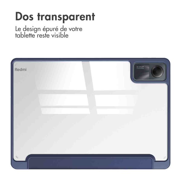 imoshion Coque tablette rigide Trifold Xiaomi Redmi Pad SE - Bleu foncé