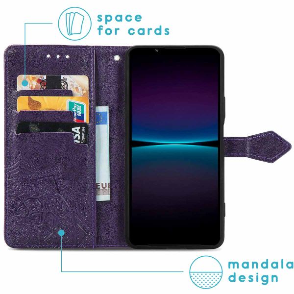 imoshion Etui de téléphone portefeuille Mandala Sony Xperia 1 IV - Violet