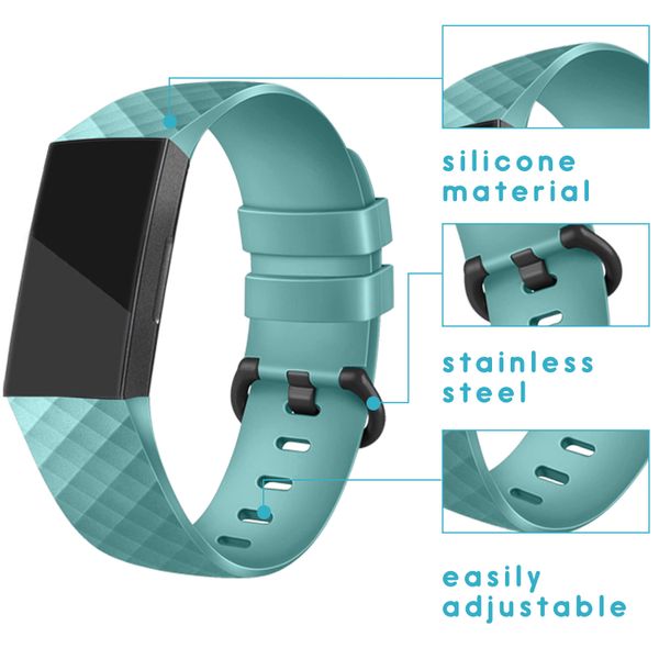 imoshion Bracelet silicone le Fitbit Charge 3 / 4 - Turquoise