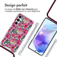 imoshion Coque Design avec cordon Samsung Galaxy A55 - Flower Water