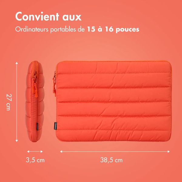 imoshion Pochette ordinateur Puffer 15-16 pouces - Apricot Crush Orange