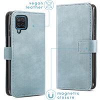 imoshion Étui de télephone portefeuille de luxe Samsung Galaxy A12 - Bleu clair