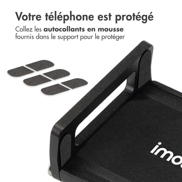 imoshion Support de téléphone pour vélo et moto - Mini - Aluminium - Léger - Ajustable - Noir