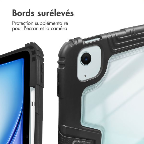 Accezz Coque tablette Rugged Trifold Apple iPad Air 11 pouces (2025) M3 / (2024) M2 / Air 5 (2022) / Air 4 (2020) - Noir