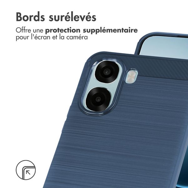 imoshion Coque Brushed Oppo A6x (4G/5G) - Bleu foncé