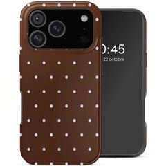 Selencia Coque arrière Vivid Apple iPhone 17 Pro Max - Happy Dots Chocolate