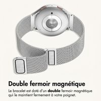 imoshion Bracelet magnétique milanais  - Connexion universelle 20 mm - Argent