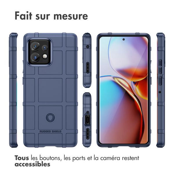 imoshion Coque Rugged Shield Motorola Edge 40 Pro - Bleu foncé