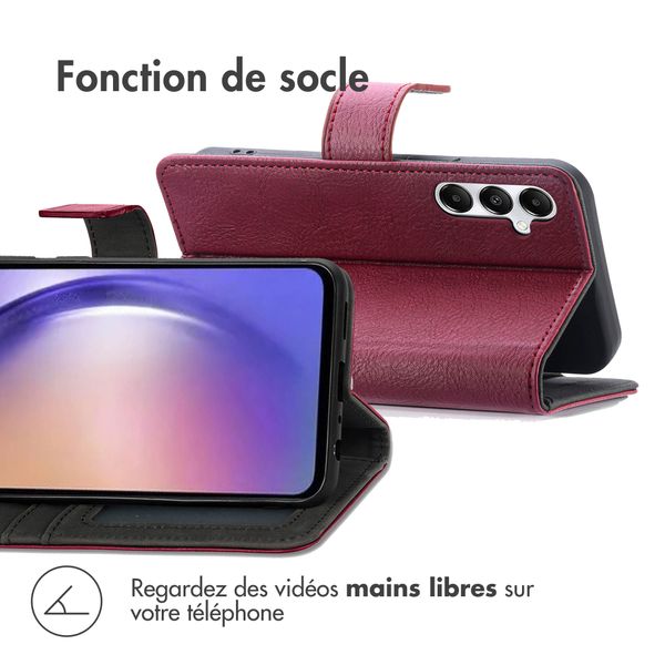 imoshion Étui de télephone portefeuille Samsung Galaxy A55 - Bordeaux
