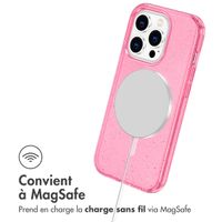 imoshion Coque Pailletée avec MagSafe Apple iPhone 14 Pro - Paillettes Rose
